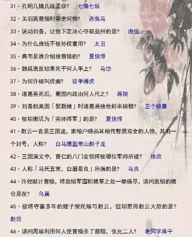 四大名著文学常识小学考点_四大名著考点总结！寒假没时间读书也不怕！